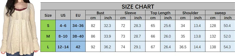 2000er Jahre Vintage Langarm Babydoll Strickpullover Tops Cottage Milkmaid Pullover Ästhetische Grunge Y2k Strickwaren T-Shirts Damen