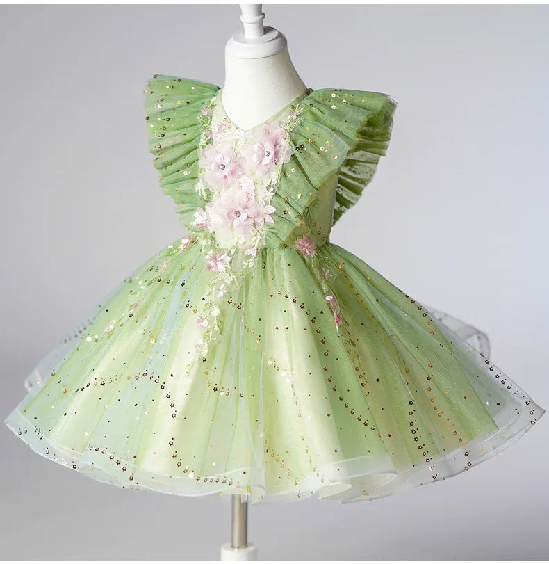 Kind Mädchen Urlaub Kleidung Party kleid für Mädchen Kinder Sommerkleider mit Blumen Kleid