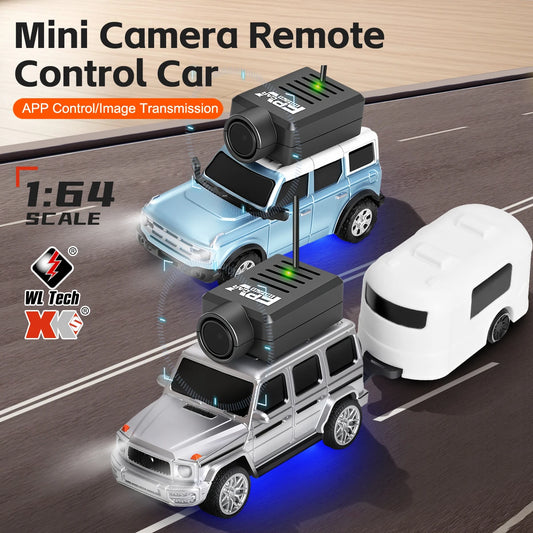 WLtoys 1/64 Mini RC Car with 720P FPV Camera Wifi APP Control 2.4G Reomte Contorl Racing Vehicle Toy for Children 6405 6406.