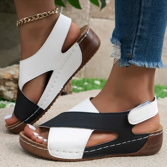 Women's Sandals Soft Heels Sandals Women Peep Toe Summer Shoes Lightweight Wedges Heeled Shoes Woman Footwear Summer Sandals.