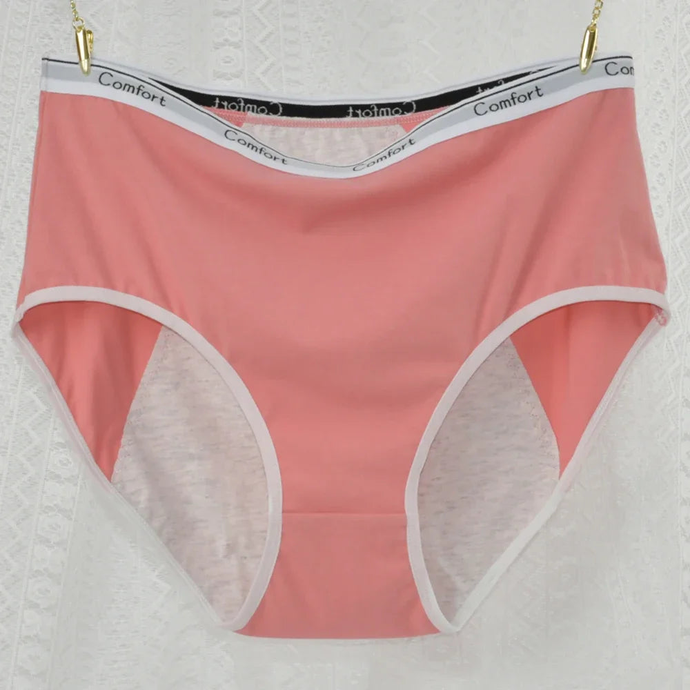 1pc Women's Maternity Menstrual Panties Anti-Side Leakage High Waist Cotton Physiological Period Underwear for Ladies 40-100kg