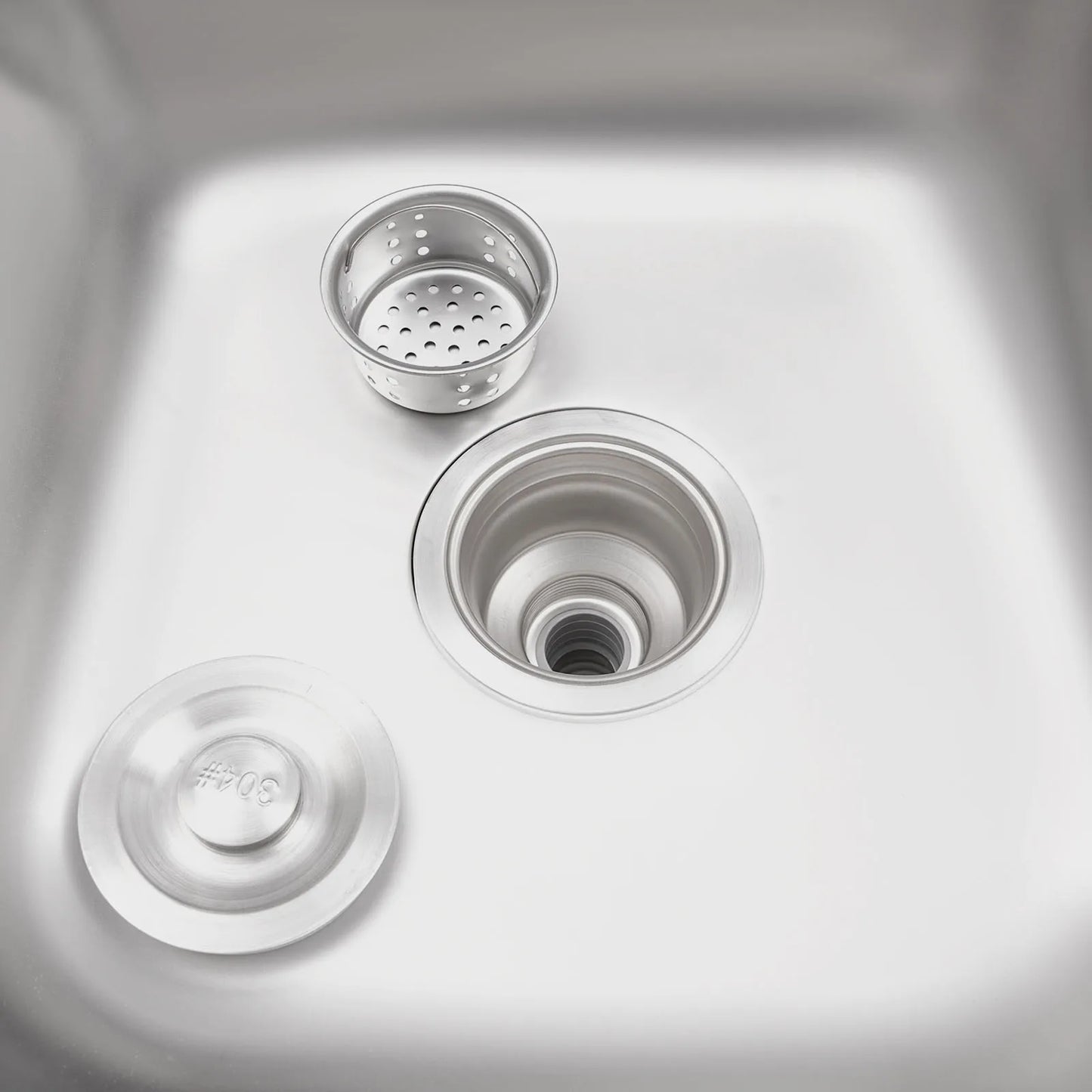 Kommerzielles Küchenspüle aus Edelstahl mit Doppelnäpfen, Überlaufanschlüssen, höhenverstellbar, zusätzlicher Stauraum für Restaurants