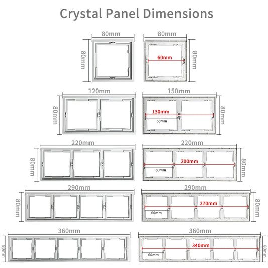 80 mm Typ Rahmen Steckdose 1/2-Wege-Wandknopfschalter USB Typ-C-Anschlüsse Steckdose EU-Standard für Deutschland DIY Teil freie Kombination.