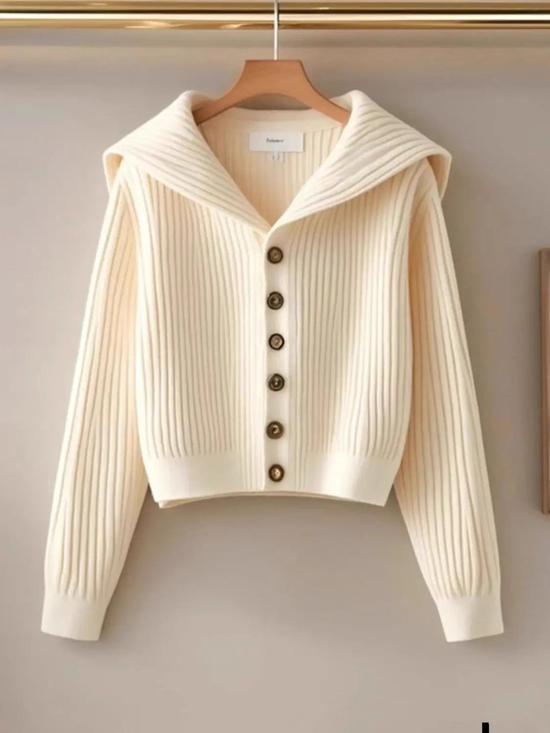 Spring Autumn 2025 New Chic Sweater Two-Piece Women's Fashion Loose Single-Breasted Soft Waxy Knitted Top Casual Straight Pants.