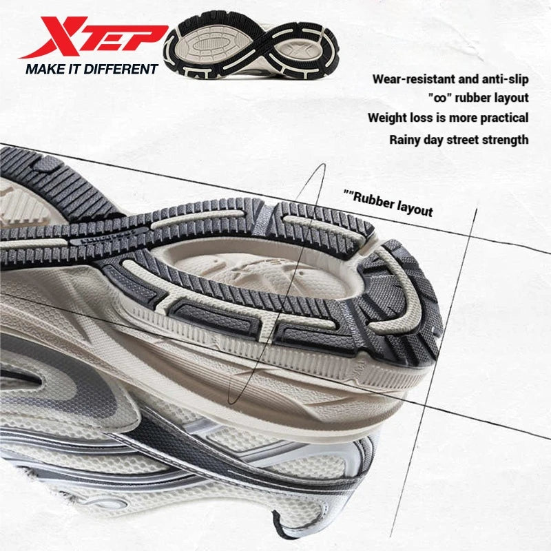 Xtep Little Basque 2 Freizeitschuhe für Herren, 20225, Sommer, Vintage, atmungsaktiv, bequem, rutschfest, langlebig 875219320017