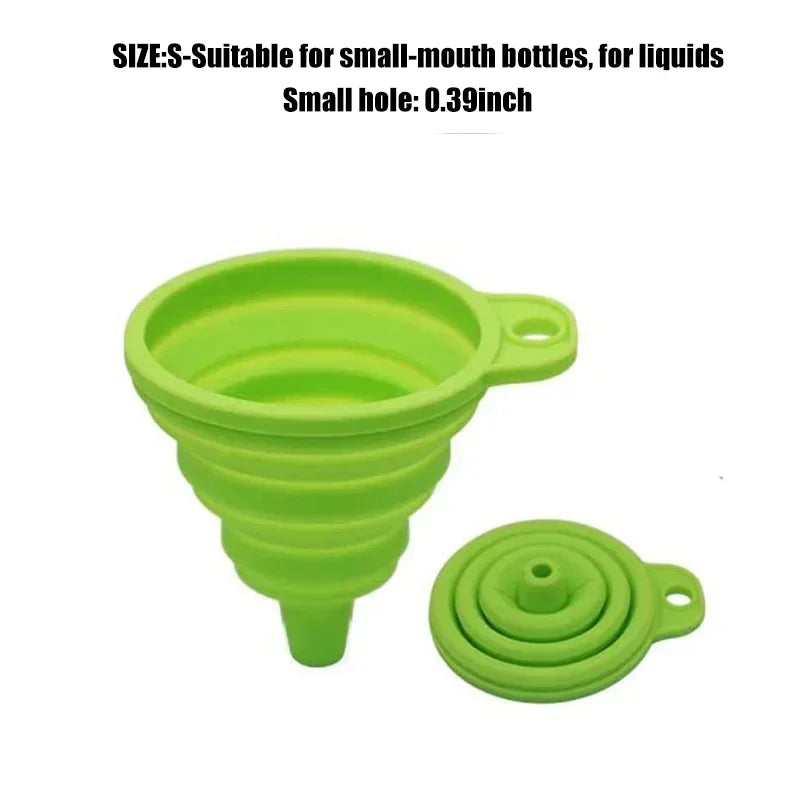 Kitchen Silicone Funnel Foldable Funnel for Filling Water Bottle With Liquid Transfer Portable Oil Pot Funnel Kitchen Gadgets