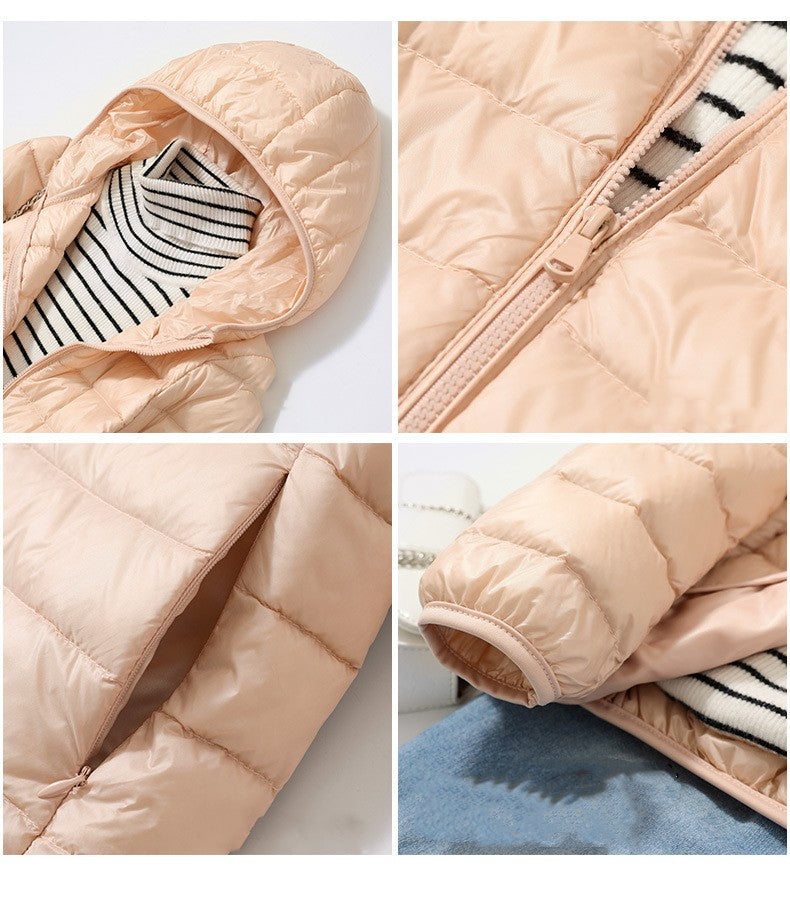 13 Farbe Neuankömmlinge Frauen Mode kurze ultraleichte dünne packbare Puffer Jacken weibliche süße Stil koreanische Daunen mäntel