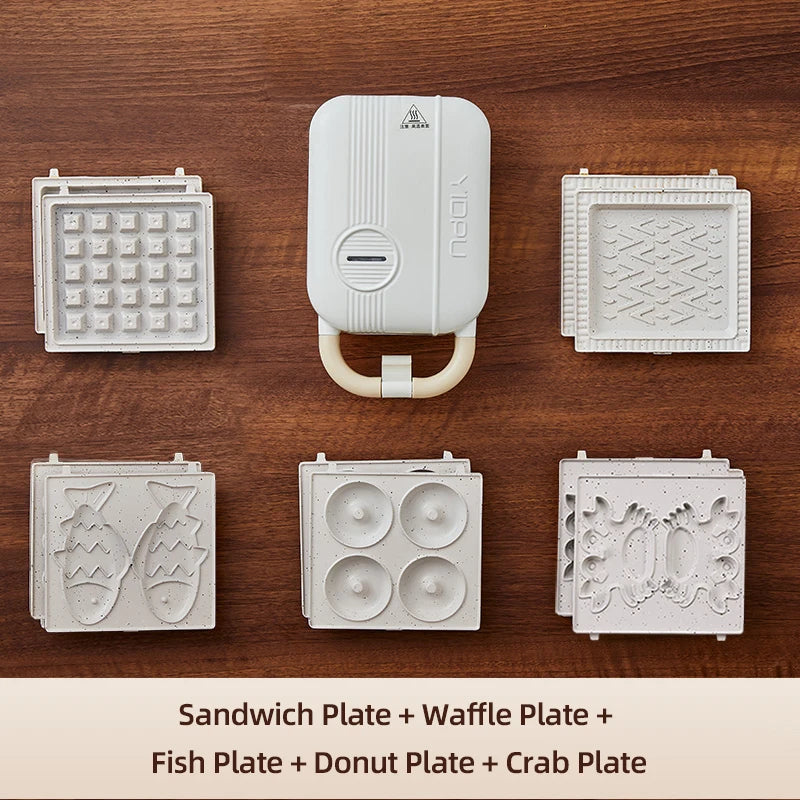 Electric Sandwich Maker Multifunctional Waffle Machine Toaster Baker Breakfast Machine Takoyaki Pancake Donuts Sandwichera 220V