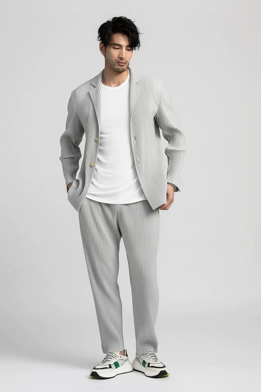 Miyake Pleated Pants For Men Casual Pants Men Japanese Streetwear Men Fashion Japanese Style Trousers Baggy Pants Wild Trousers.