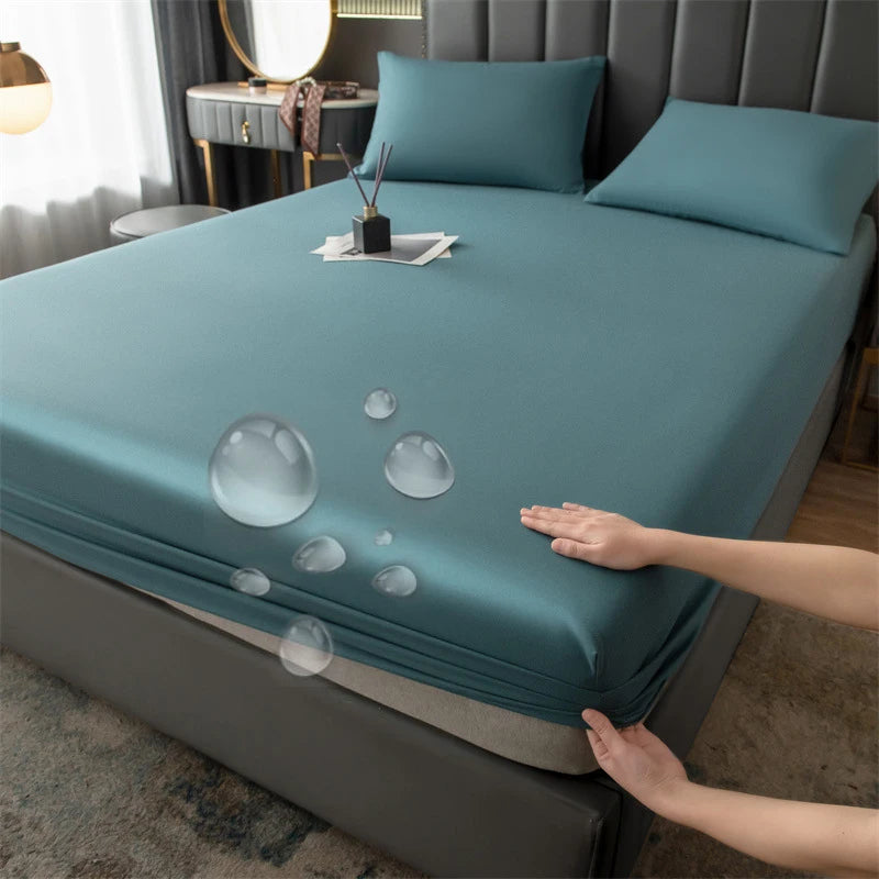 WOSTAR Waterproof mattress protector cover single double bed twin full queen king size elastic fitted sheet style protection pad