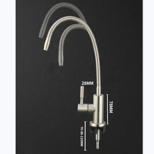 1/4" Kitchen Water Filter Tap Flexible Drinking Tap Water Purifier Faucet 304 Stainless Steel Kitchen Faucet