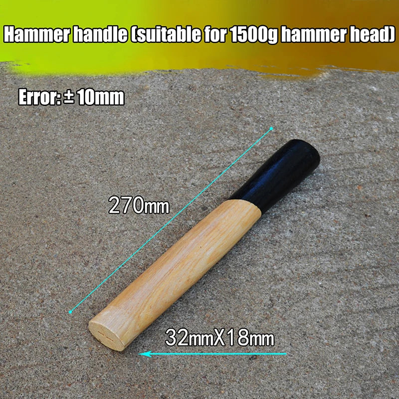 Eisen Quadratischer Hammer Holzgriff Hickory Beil Griff Gebogene Achsen Ersatzhammer Holz für Stahlnagel Klaue