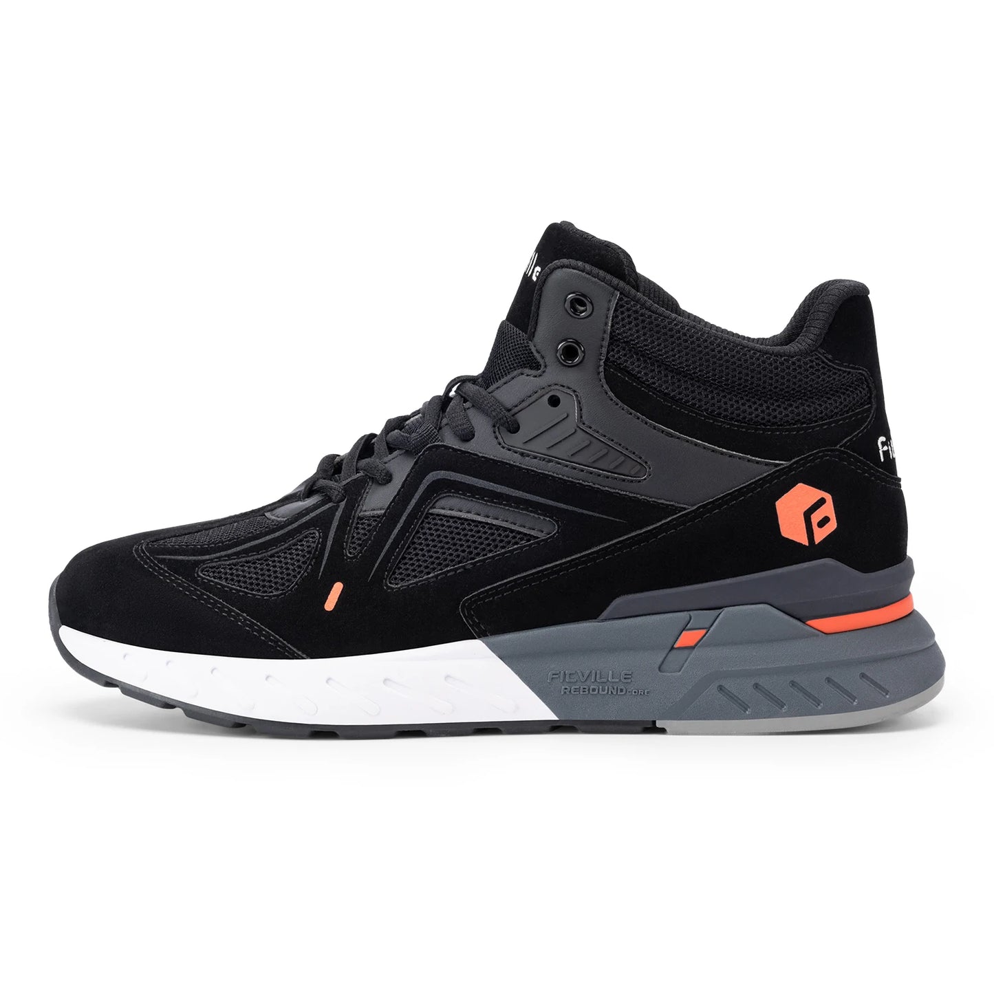 FitVille Herren-High-Top-Basketballschuhe, verbreitert, leicht, lässig, atmungsaktiv, für männliche geschwollene Füße, lindert Schmerzen