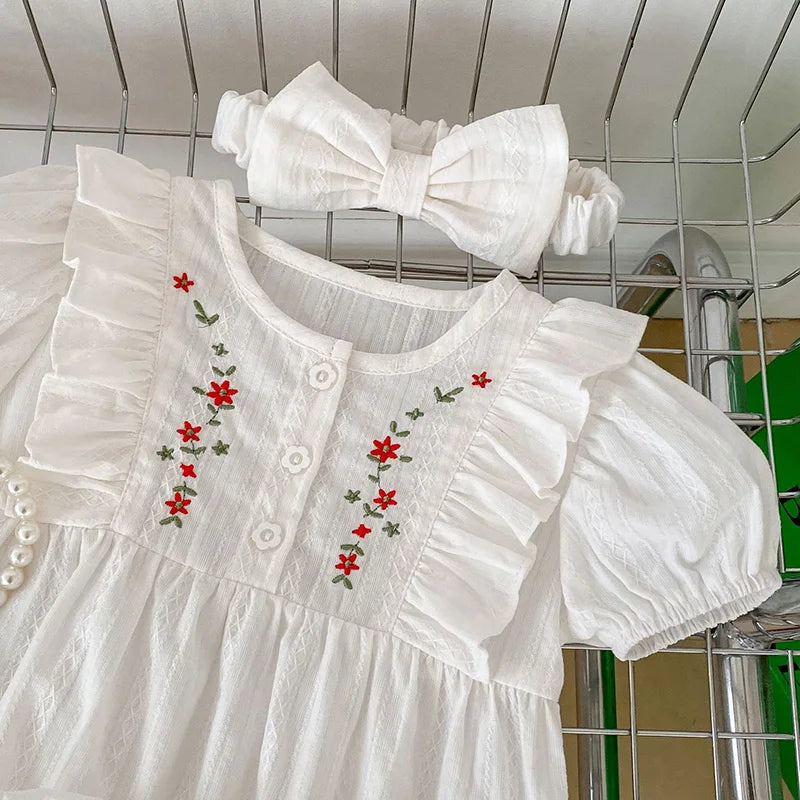 MILANCEL Sommer Baby Kleidung Kleinkind Girs Ein Stück Stickerei Body
