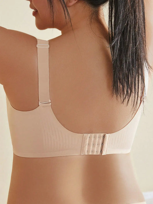 Fashionable plus size lingerie for women thin comfortable breathable seamless no steel ring bra gathered anti sagging sleep bra.