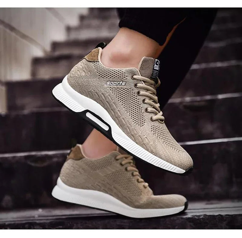Männer Turnschuhe Aufzug Schuhe Versteckte Heels Atmungsaktive Erhöhung Schuhe für Männer Erhöhen Einlegesohle 6CM Sport Casual Höhe Schuhe