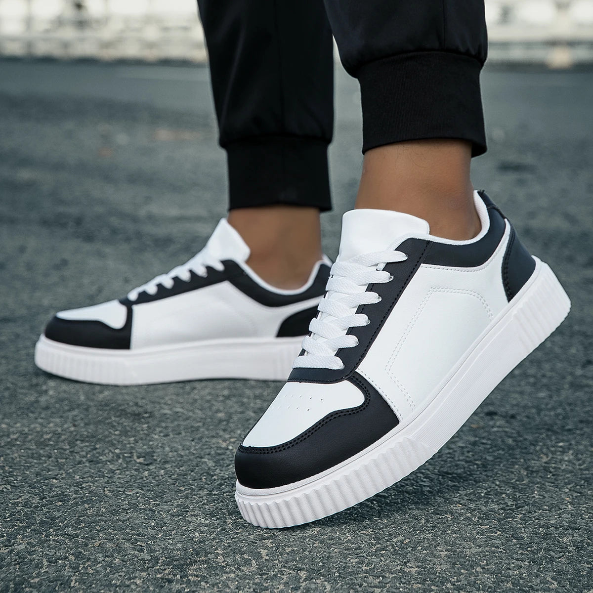 YRZL Womens Sneakers Autumn White Shoes Lightweight Thick Sole Non Slip Skatebaord Shoes Unisex Casual Sports Shoes for Man