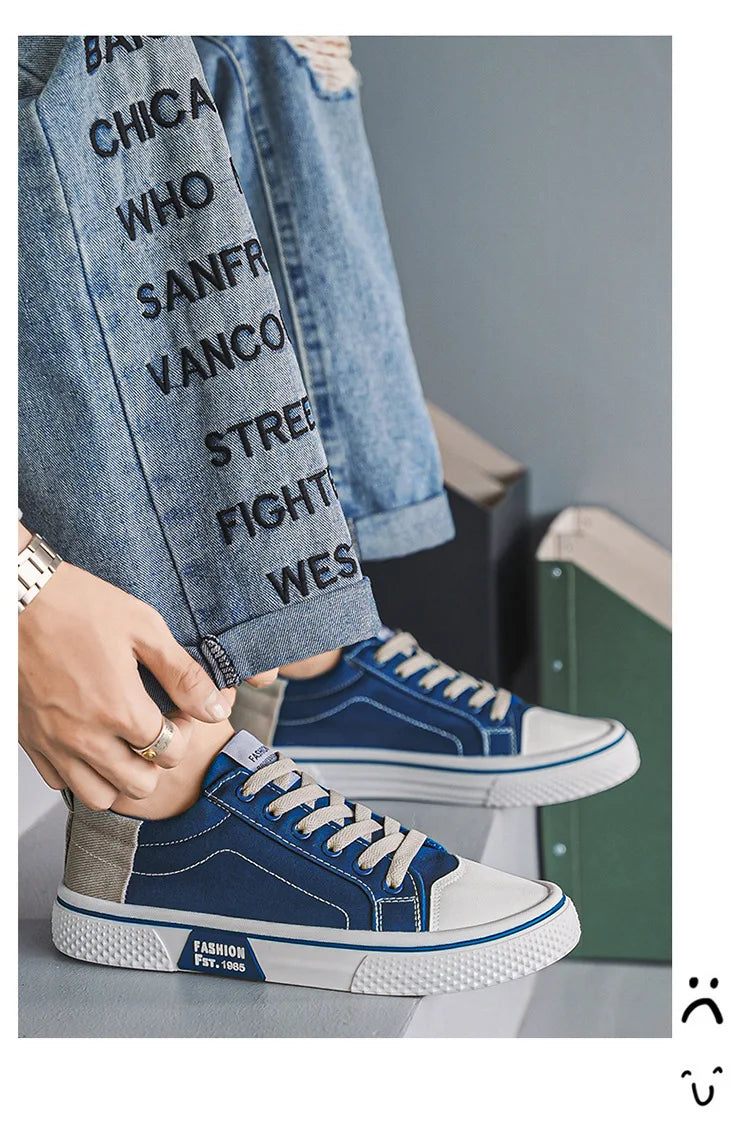Atmungsaktive Herren-Skateschuhe aus Segeltuch mit weicher Sohle, lässige Turnschuhe, trendige, vielseitige, leichte, rutschfeste Slip-On-Sportschuhe, Größe 37–48