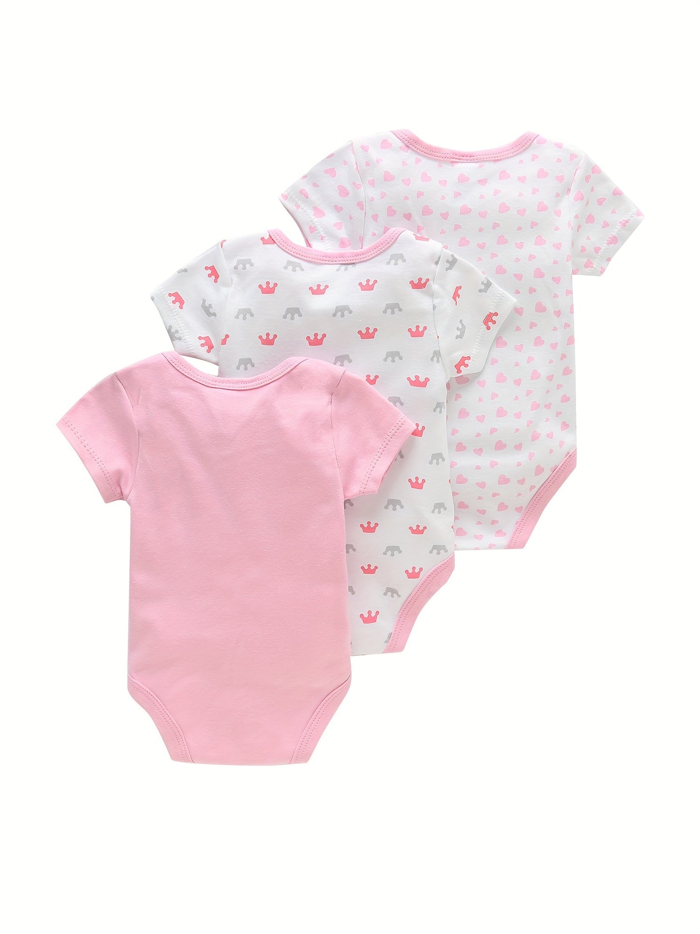 3PCS Infant Baby Nette Grafik einteilige Kleidung Für Jungen Und Mädchen, Neugeborenen Reine Baumwolle Sommer Strampler neugeborene kleidung