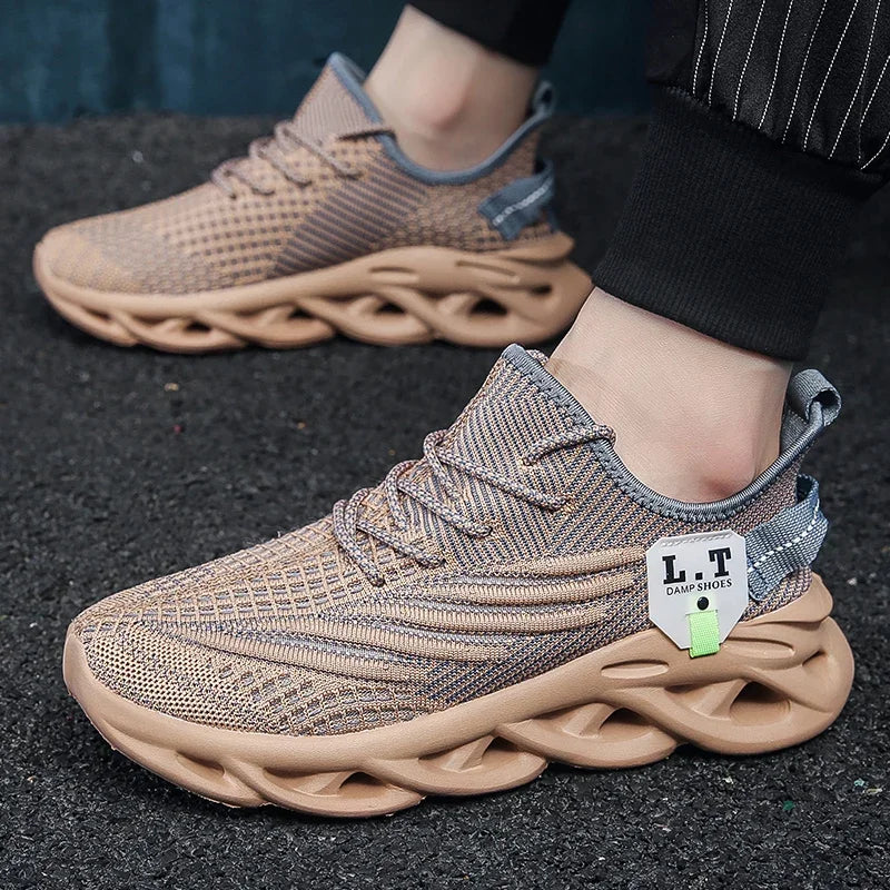 YRZL Männer Sport Laufen Schwarz Jogging Schuhe Casual Turnschuhe Outdoor Atmungsaktive Mesh Frauen Licht Stoßdämpfung Schwarz Tennis