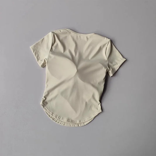 Sexy sports Yoga Shirt Women Sports Bra Quick Dry Training Pilates Cover Up yoga shirts built in cup gym shirt sports crop top.