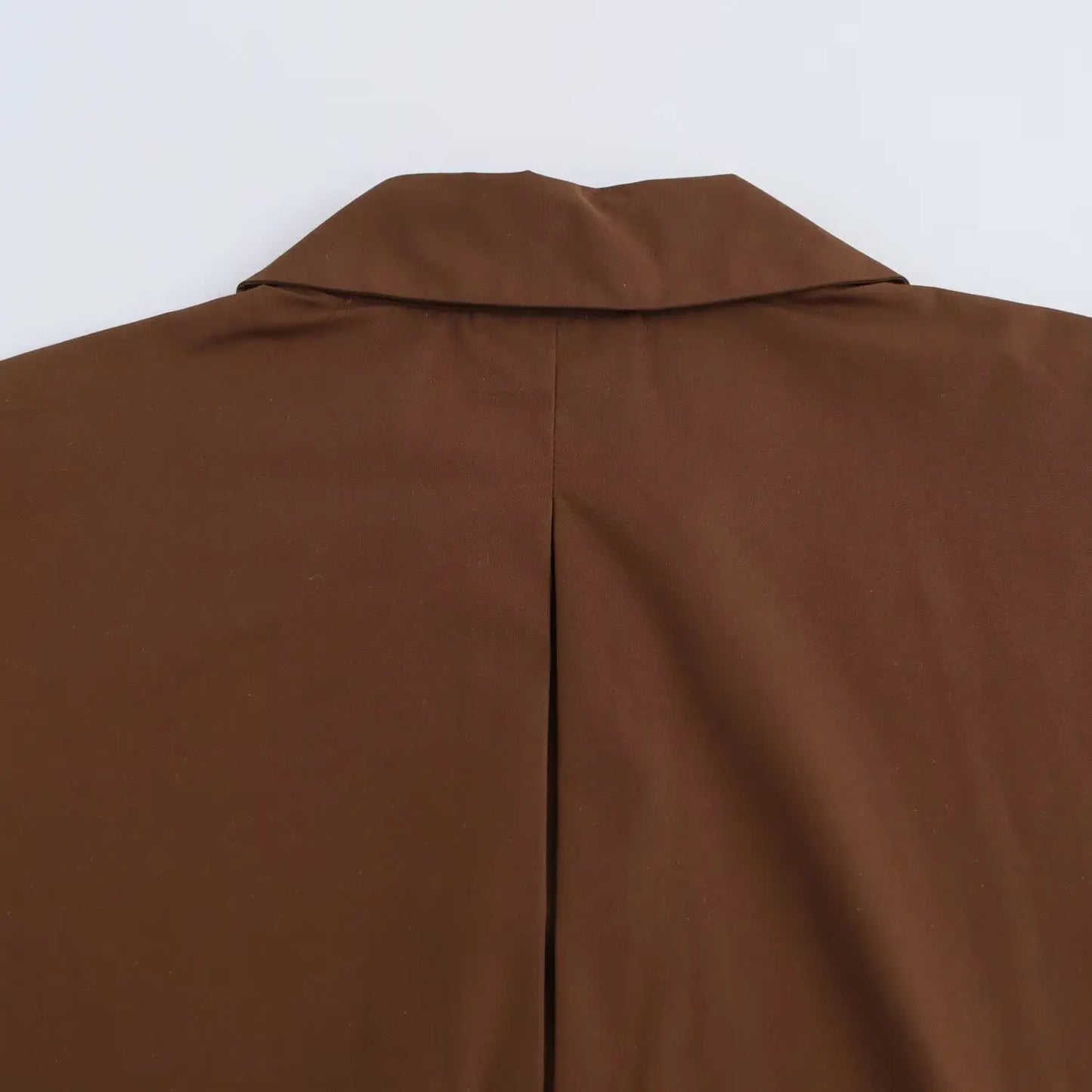 Women's Shirt Simple Wide Sleeve Comfortable Long Sleeve Collar Solid Color Temperament Spring New Style Shirt.