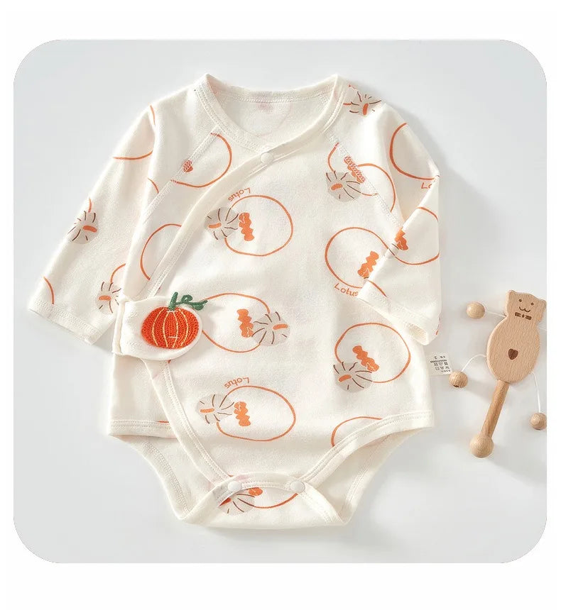 Ircomll 2-teiliger Frühlings- und Herbst-Body für Neugeborene, Baumwolle, langärmelig, Kleidung, Säuglingskleidung, Pyjama, Overalls für Mädchen und Jungen, 0–6 Monate