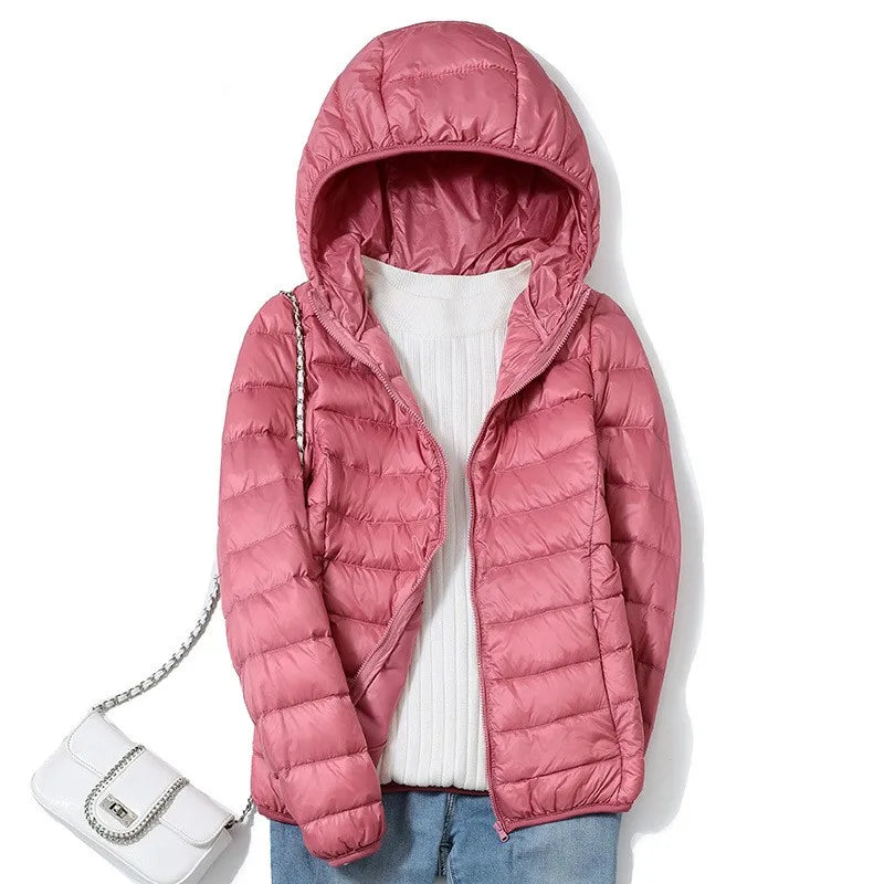 13 Farbe Neuankömmlinge Frauen Mode kurze ultraleichte dünne packbare Puffer Jacken weibliche süße Stil koreanische Daunen mäntel