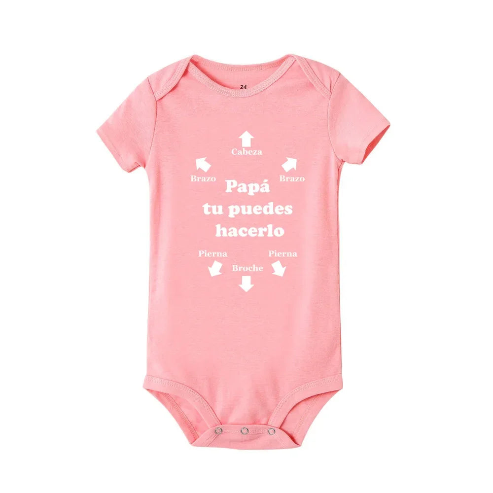 Papa Tu Es Le Meilleur Baby Body Niedlicher Sommer Baby Strampler Body Jungen Mädchen Kleidung Outfits Babykleidung Vatertagsgeschenk