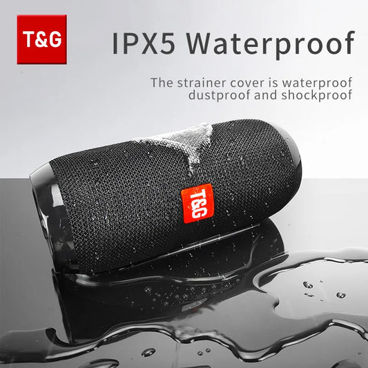 Bluetooth Speaker T&G TG117 Portable TWS Sound Box Waterproof Loudspeaker Outdoor Stereo Surround Speakers Support TF FM Radio.