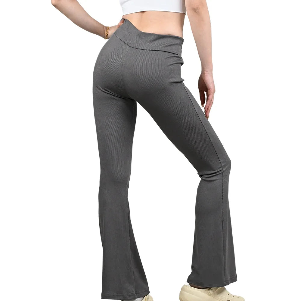 Frauen Flare Leggings Yoga Hosen Famale Hohe Taille Fitness Hosen Mädchen Schlaghosen Yoga Hosen Stretch Gym Casual Sport S-XL
