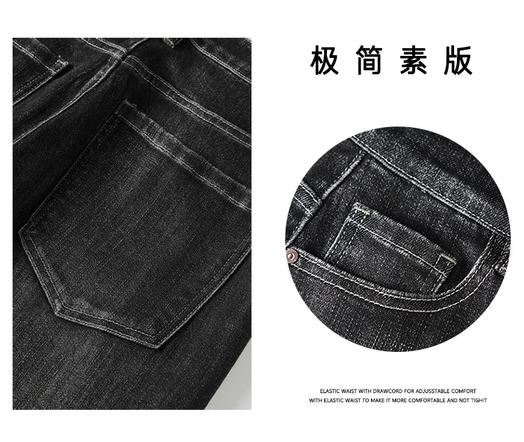 190 cm 200 cm hohe Jeans für Herren, gerade, normale Passform, Denim-Hose, männlich, Teeneeger, Stretch, extra lang, Länge 110, 115 cm, 120 cm, verlängert
