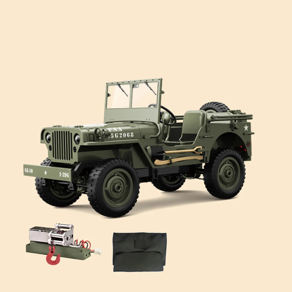 JJRC C8815 RTR 1/10 2.4G 4WD RC Car Off-Road Climbing LED Light Optional Winch Canopy Metal Frame Rock Crawler Vehicles Models