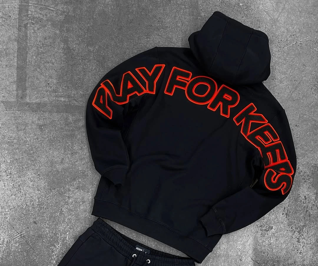 Sports and leisure hoodie two-piece set for men's y2k Harajuku Gothic bodybuilding outdoor couple design sports loose suit.