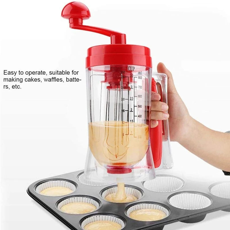 ABYN-900Ml Pancake Batter Dispenser Cupcake Handheld Dispenser Batter Funnel Measuring Cup Baking Tool Pancake Mix Dispenser.
