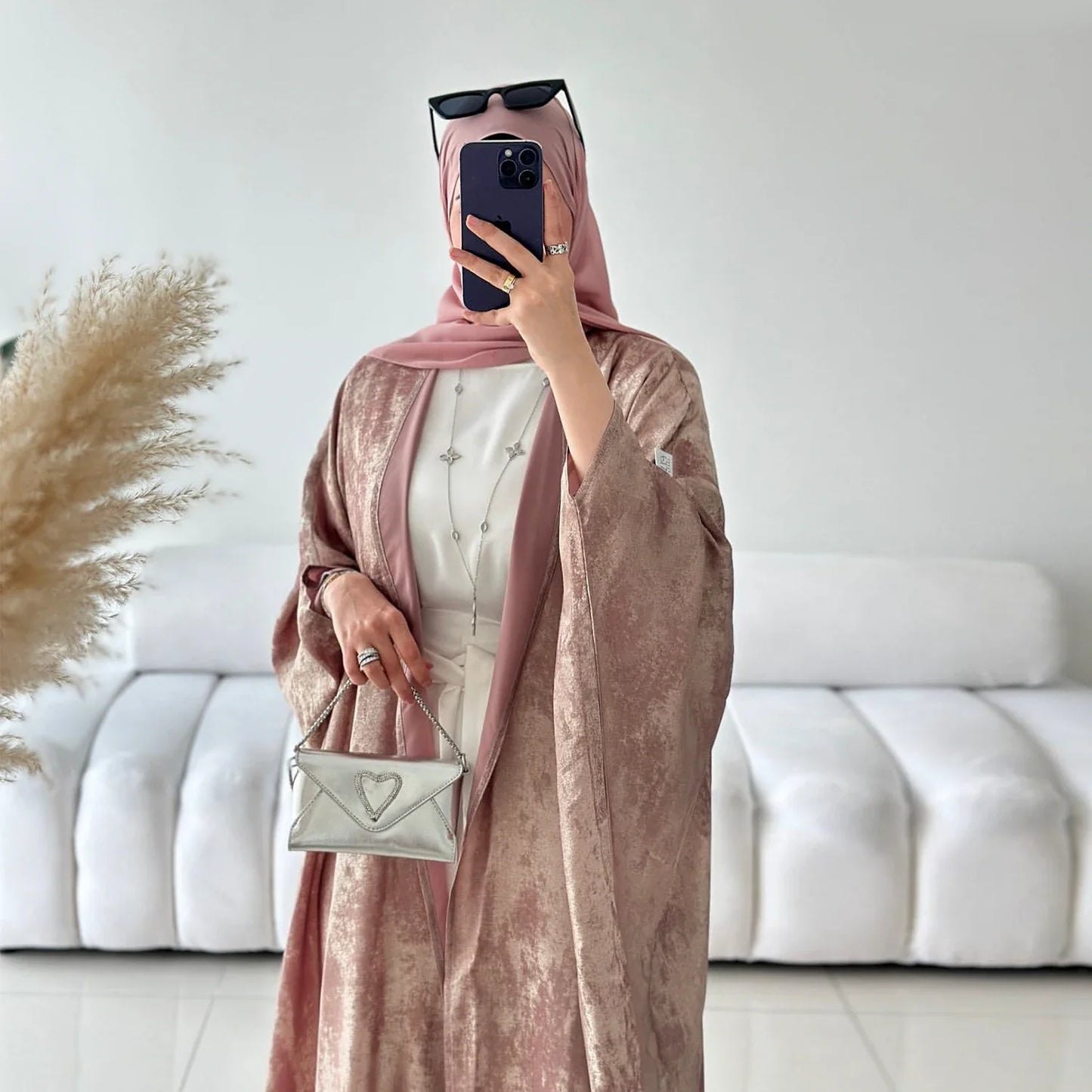 Mode Elegante Dubai Türkische Abaya Kleid Frauen Muslimische Frauen Muslimischen Kimino Kleid Abayas Vorne Offen Strickjacke