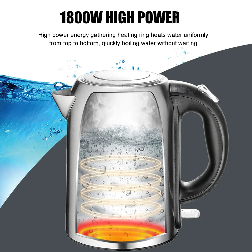 1850-2200W Electric Kettle 1.7L Electric Water Boiler Stainless Steel Electric Boiler Home Kettle Auto-off overheat protection.