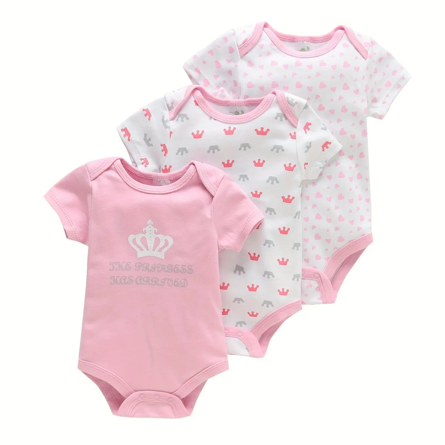 3PCS Infant Baby Nette Grafik einteilige Kleidung Für Jungen Und Mädchen, Neugeborenen Reine Baumwolle Sommer Strampler neugeborene kleidung