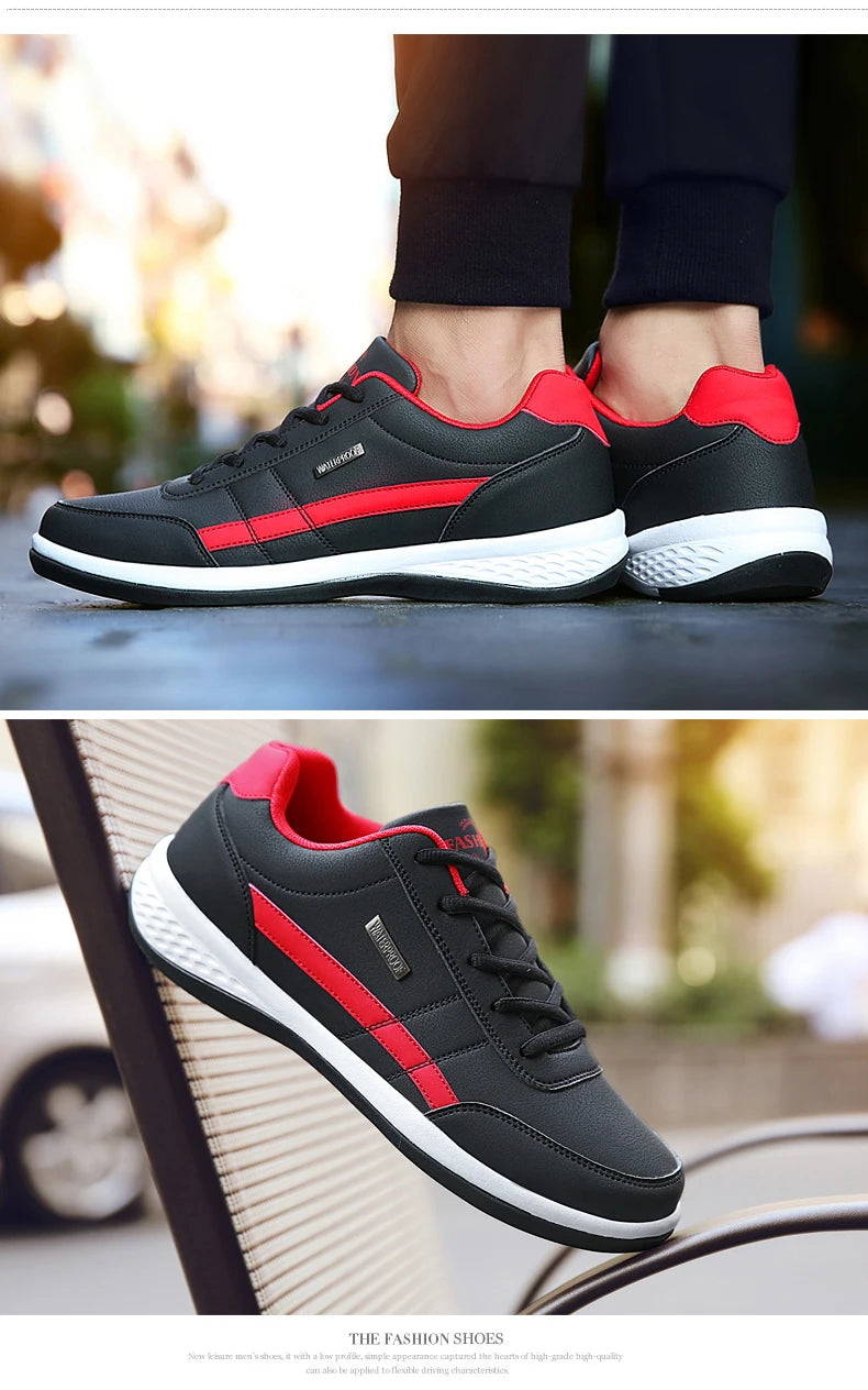 Pu Leder Männer Schuhe Turnschuhe Trend Casual Atmungsaktive Freizeit Männlichen Turnschuhe Nicht-Slip Schuhe Vulkanisierte Schuhe Tenis Masculino