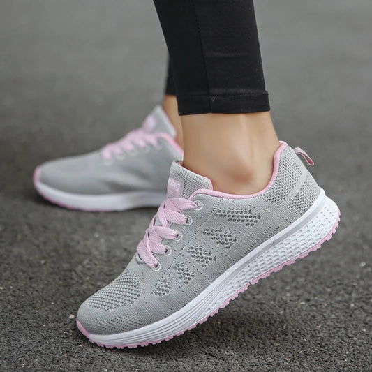 Fashion Breathable Women Casual Shoes Walking Mesh Flat Shoes Woman White Sneakers Women 2022 Tenis Feminino Female Shoes.