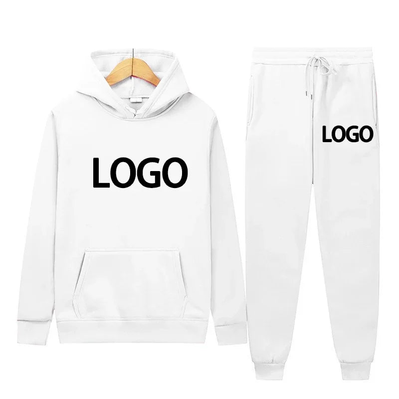 Maßgeschneiderter bedruckter Herren- und Damen-Trainingsanzug mit Kapuze, Sweatshirts und Jogginghose, hochwertiger Unisex-Anzug für den Alltag, lässig, Sport, Hoodies