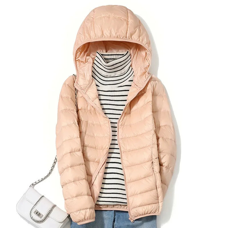13 Farbe Neuankömmlinge Frauen Mode kurze ultraleichte dünne packbare Puffer Jacken weibliche süße Stil koreanische Daunen mäntel