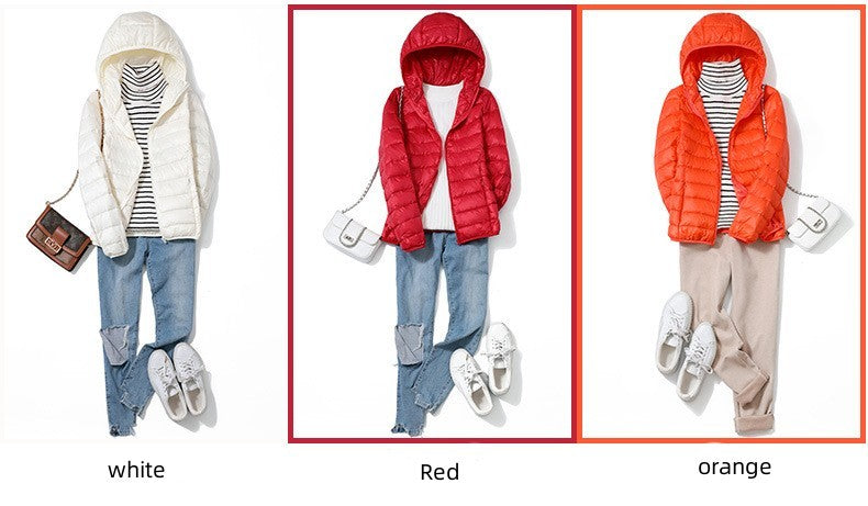 13 Farbe Neuankömmlinge Frauen Mode kurze ultraleichte dünne packbare Puffer Jacken weibliche süße Stil koreanische Daunen mäntel
