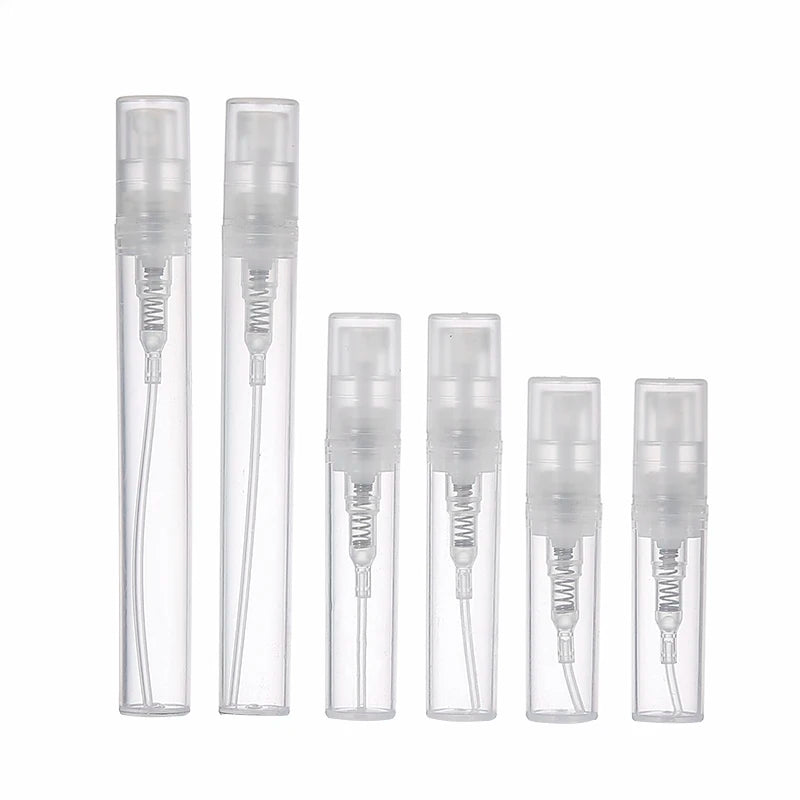 100pcs/lot 2ml 3ml 4ml 5ml Small Round Plastic Containers Perfume Bottles Atomizer Empty Cosmetic Containers For Sample.