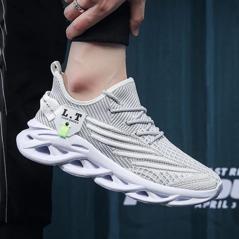 YRZL Männer Sport Laufen Schwarz Jogging Schuhe Casual Turnschuhe Outdoor Atmungsaktive Mesh Frauen Licht Stoßdämpfung Schwarz Tennis