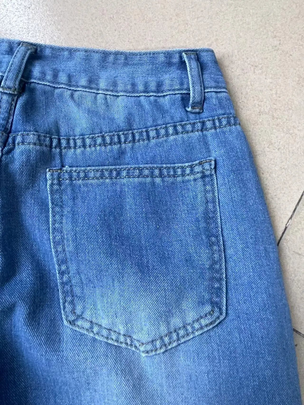 Mom Jeans Women Denim Pant Wide Leg Long Pants Hole High Waist Straight Trousers Y2k Streetwear Work Splice Casual 2025 Punk.