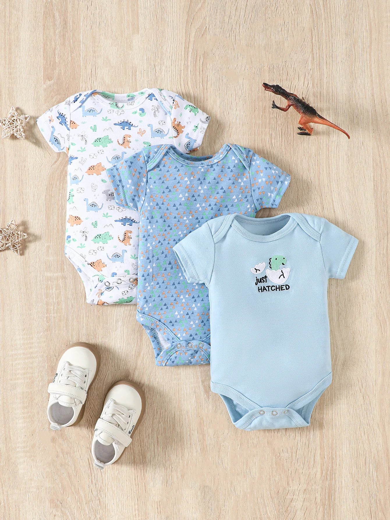 3PCS Infant Baby Nette Grafik einteilige Kleidung Für Jungen Und Mädchen, Neugeborenen Reine Baumwolle Sommer Strampler neugeborene kleidung