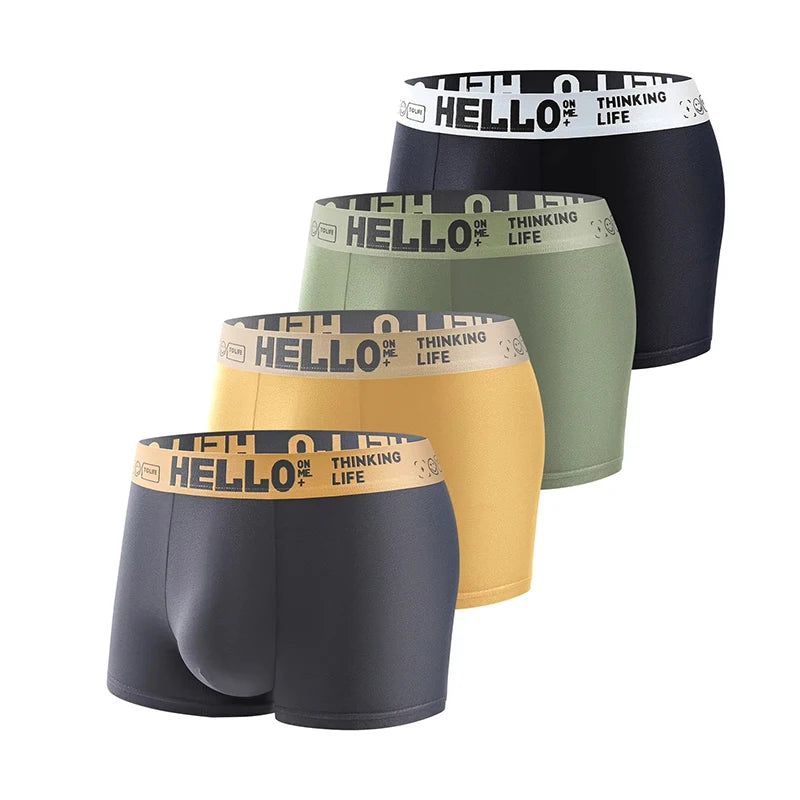 4 Teile/satz Zufällige männer Unterwäsche Mode Trendy Bequeme Weiche männer Boxer Briefs Slim Lose Fit Athleisure männer Hosen