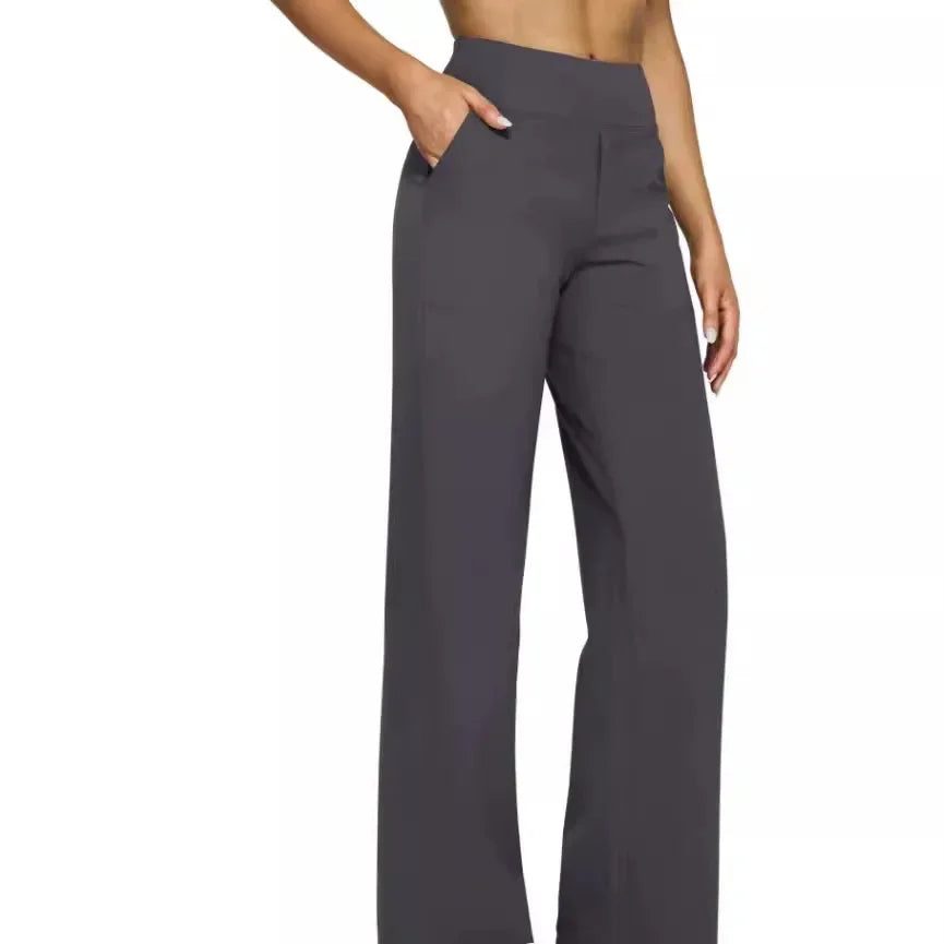 Lässige, lockere Hose mit geradem Bein für Damen, Sommer, Neuankömmling 2024, Taschendetail, bequeme Passform, lange Hose, modisch