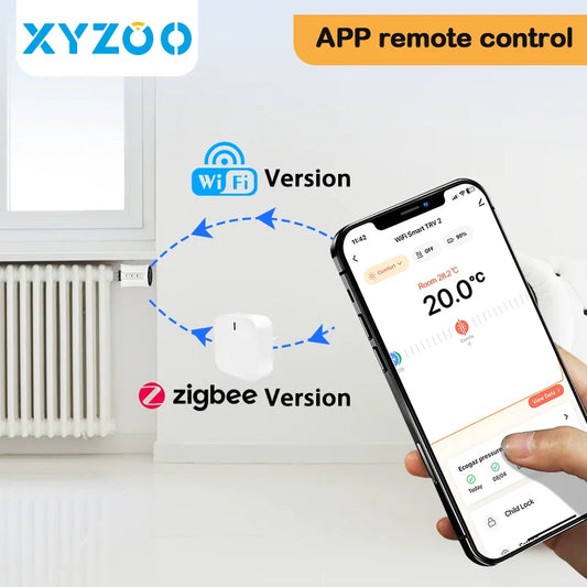 Smart Tuya WiFi/Zigbee TRV Thermostatic Head Radiator Valve Actuator Home Remote Temperature Controller Alexa Google Home Alice.